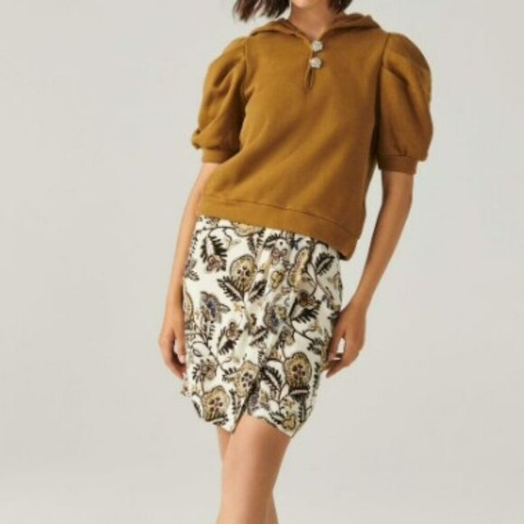 ba&sh Mustard Puff Sleeve Top - Picture 6 of 14